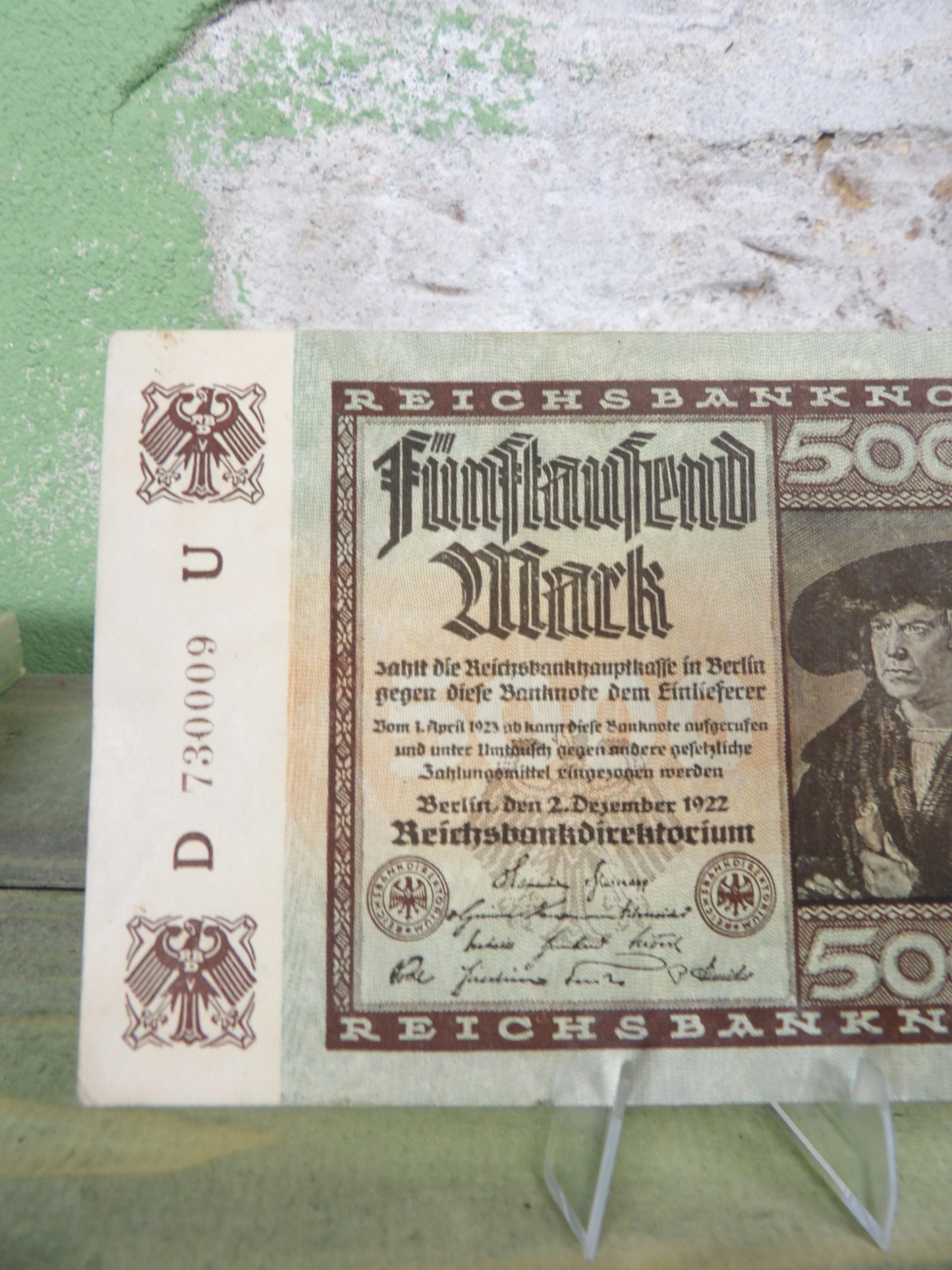 1922 German Weimar Republic Hyperinflation 5000 Mark