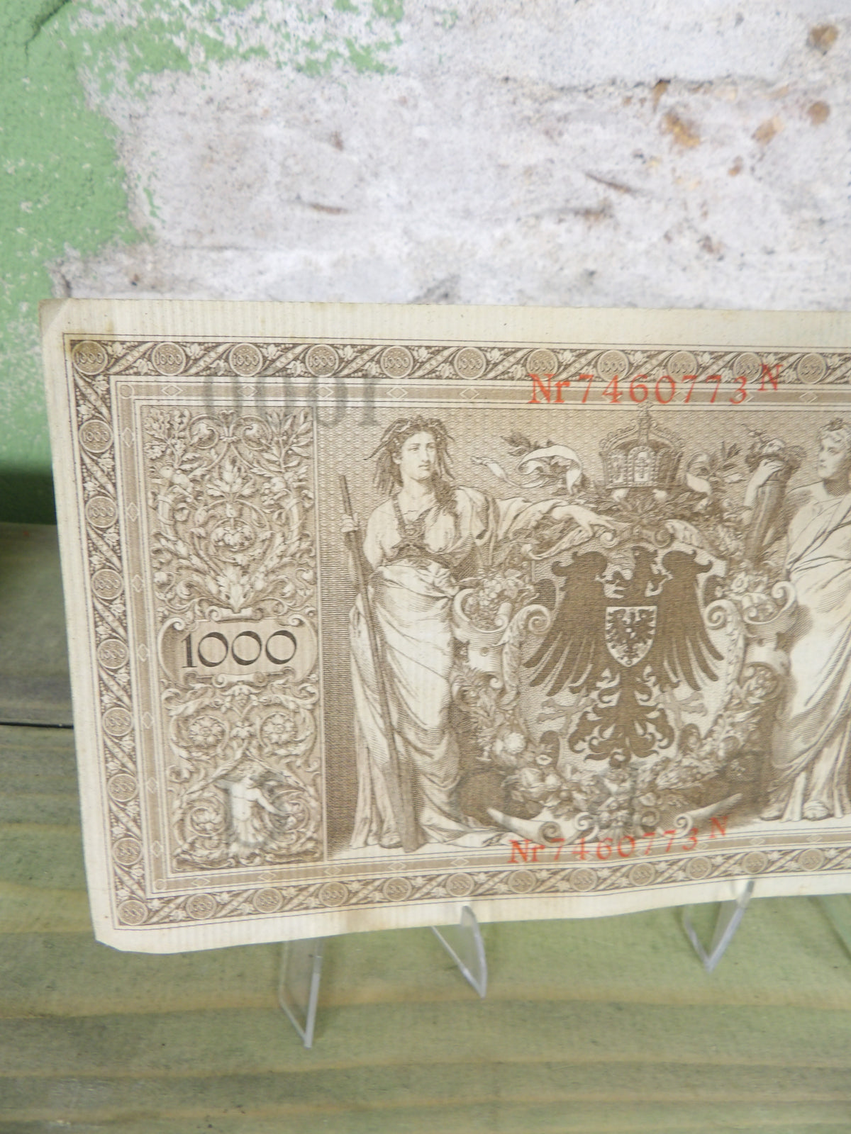1910 German Empire 1000 Mark Reichsbanknote Pre WW1 Imperial Banknote