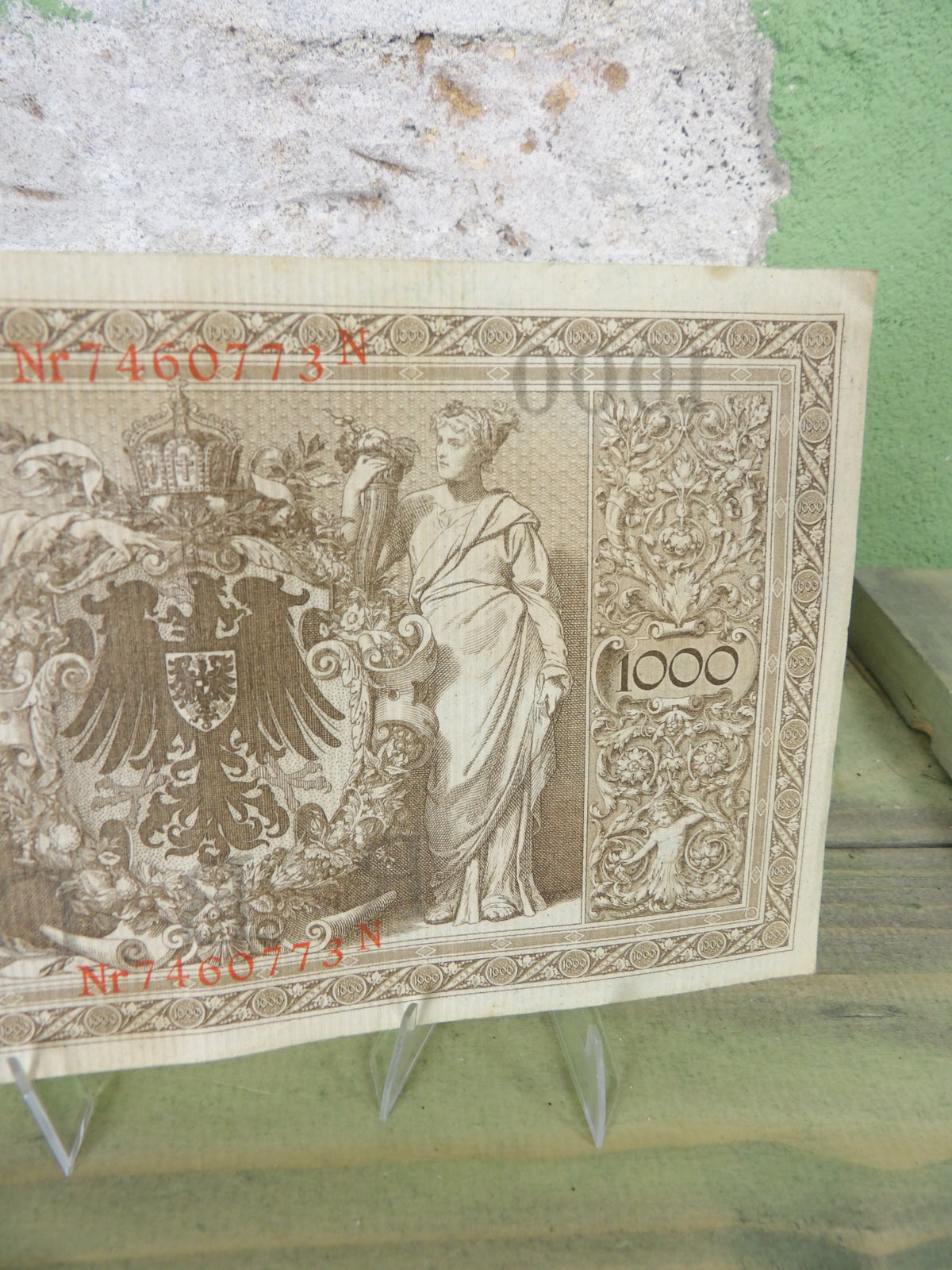 1910 German Empire 1000 Mark Reichsbanknote Pre WW1 Imperial Banknote