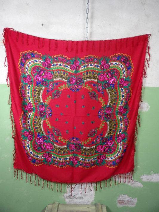 Pavlovo Posad Platok Scarf / Платок / Slavic Floral Shawl (9 colours)