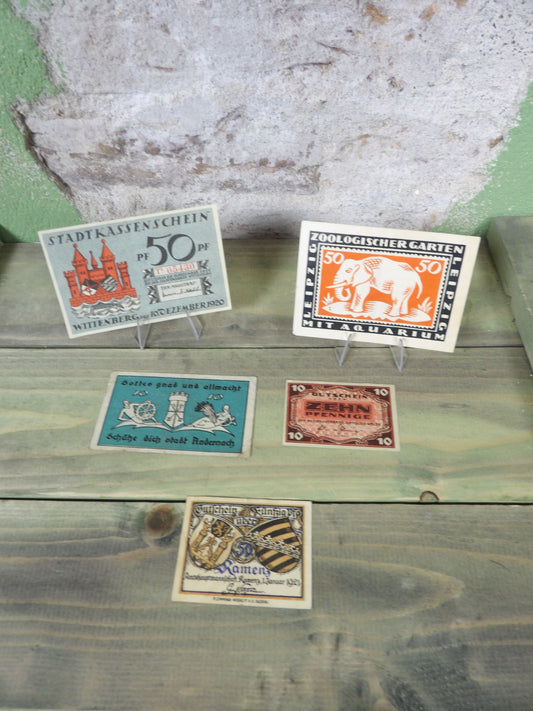 1918-1923 German Weimar Notgeld / Emergency Money Bundle set