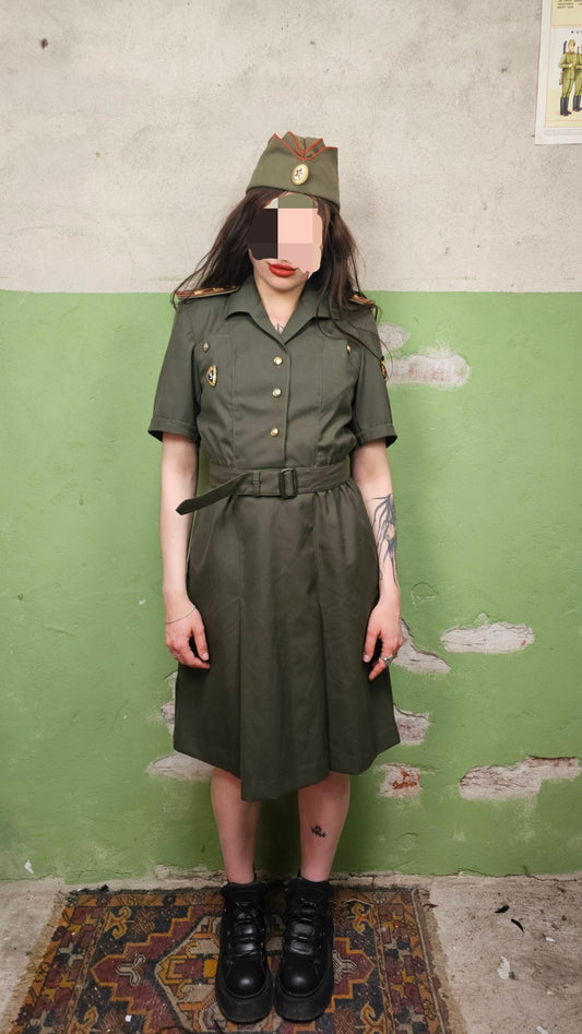 1993 Russian/Soviet Female Wool Uniform Dress - S