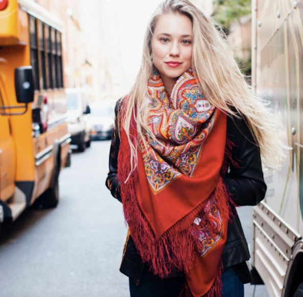 Pavlovo Posad Platok Scarf / Платок / Slavic Floral Shawl (9 colours)