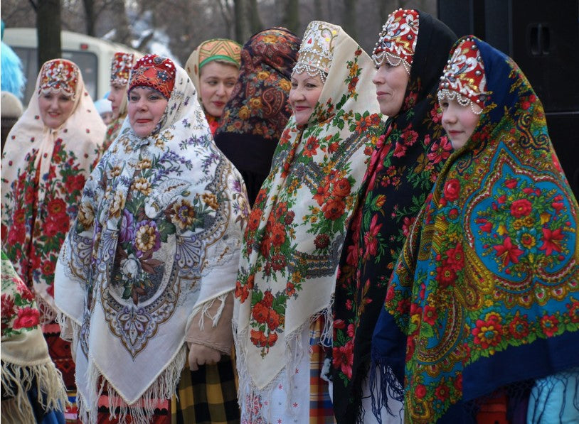 Pavlovo Posad Platok Scarf / Платок / Slavic Floral Shawl (9 colours)