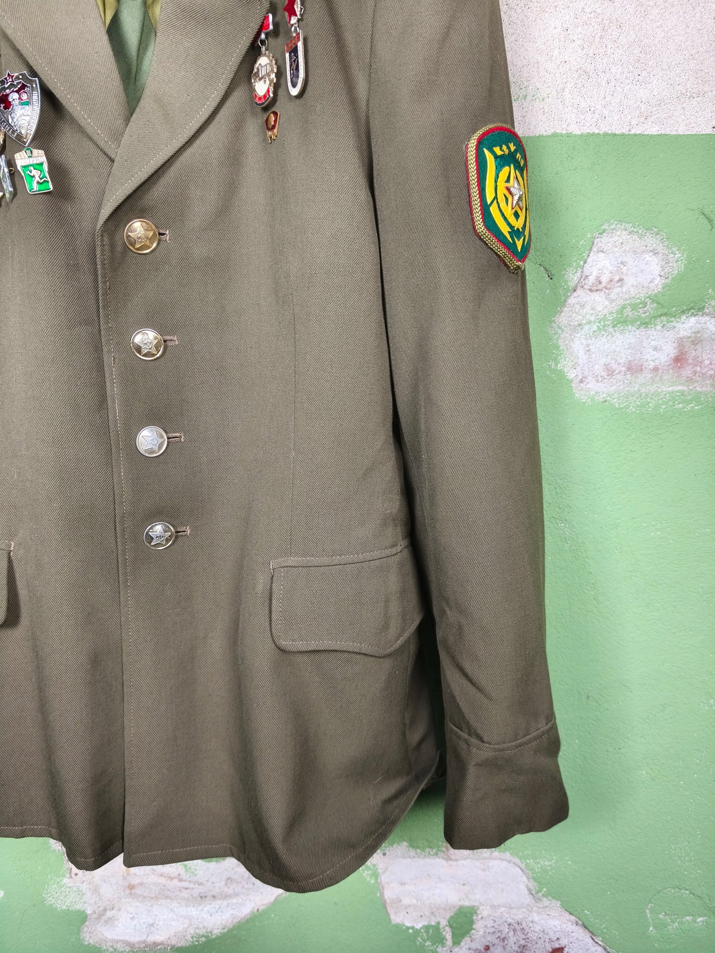 Soviet PV KGB Border Guard Dress Jacket+Shirt/Tie [52/4]