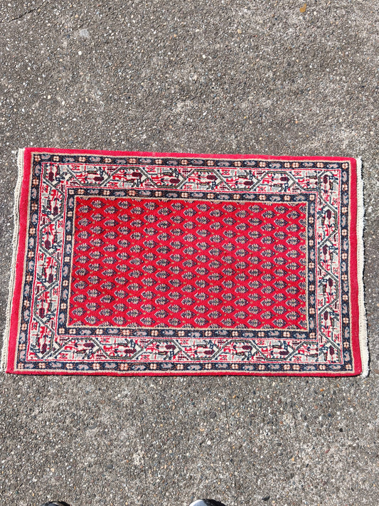 Used Indian Sarough Mir Made Carpet 90x60cm / 2.9x1.9 feet