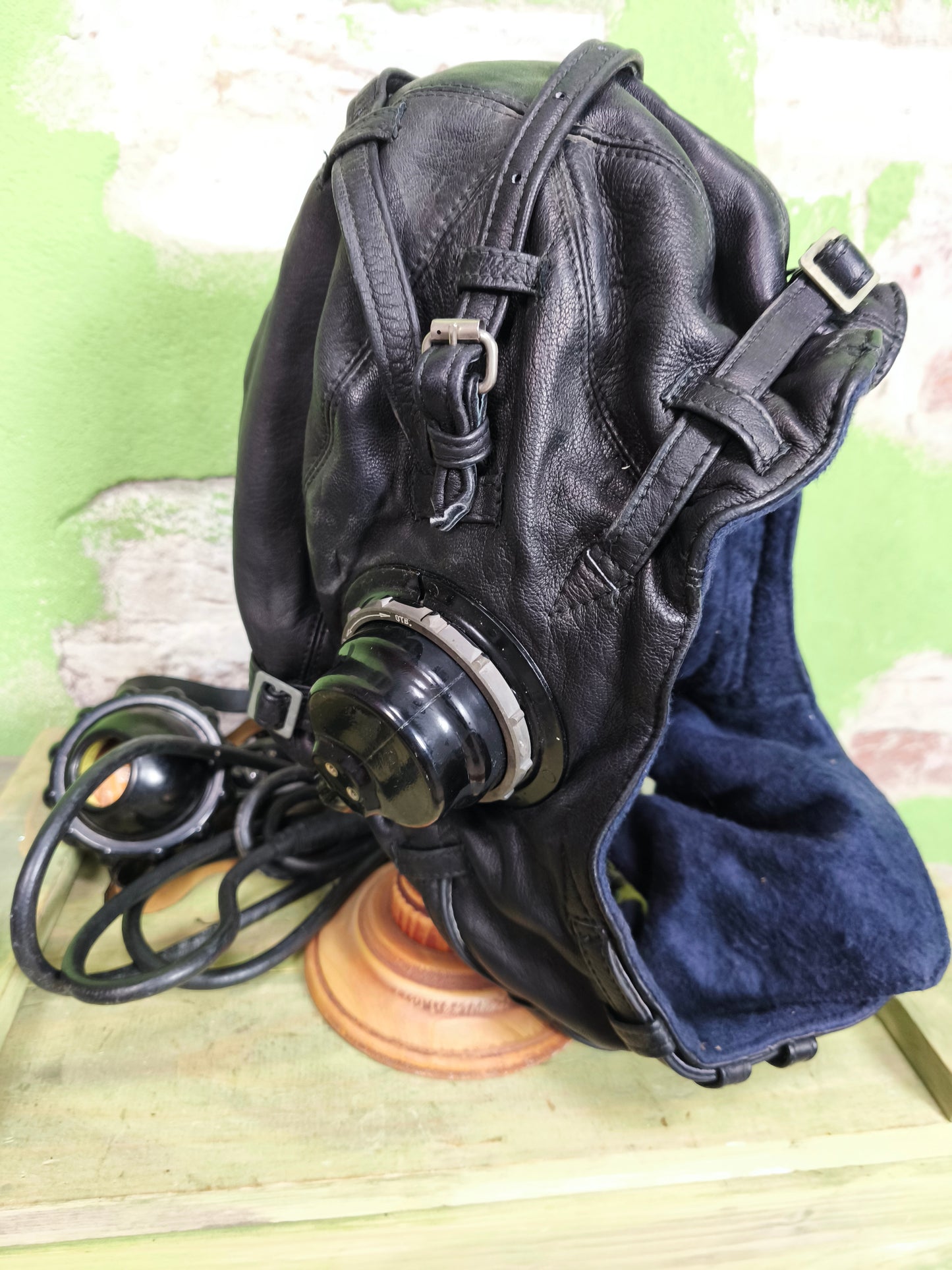 Soviet Navy Leather Helmet + Headset/Comms МН-2