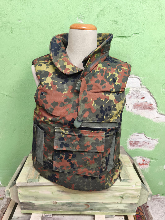Issued German Flecktarn Flak Vest + Full Kevlar Inserts