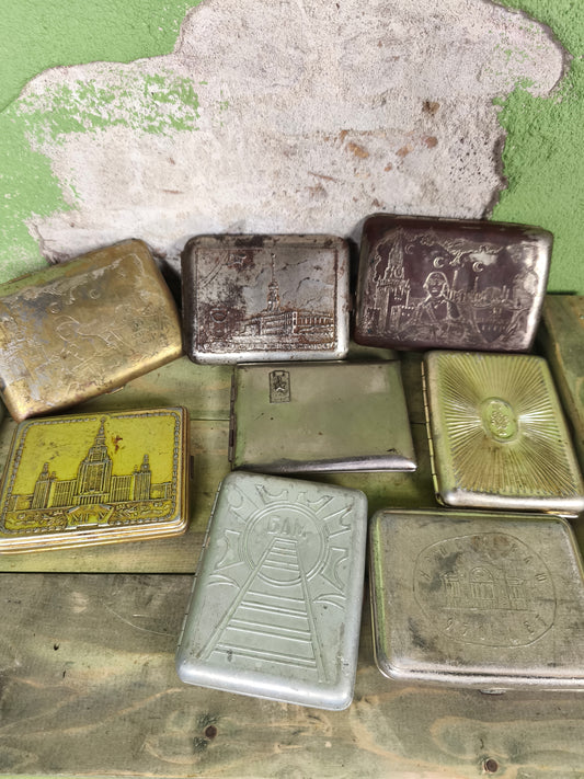 Soviet Cigarette Cases (Moscow, Border guard and more)