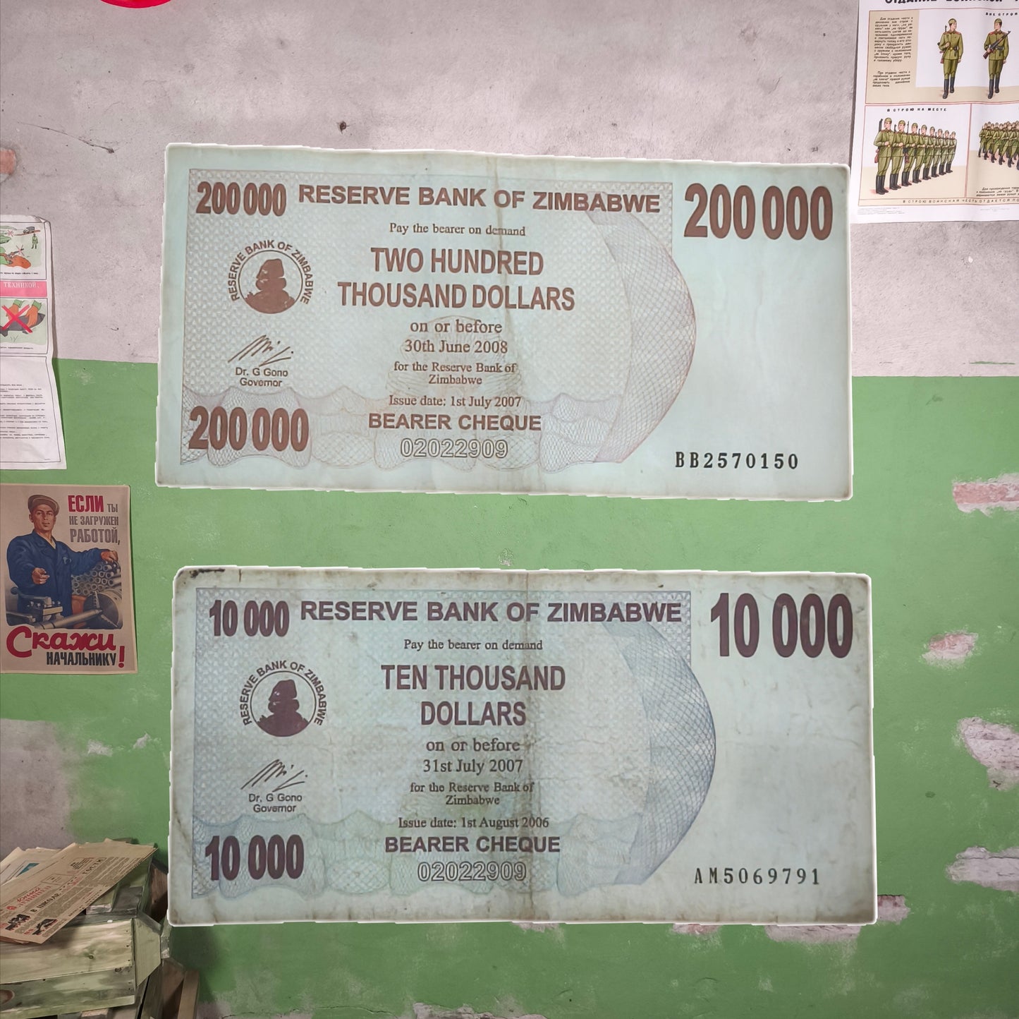5+ Billion Zimbabwawe Dollars Hyperinflation Banknotes (Set of 5 Banknotes)