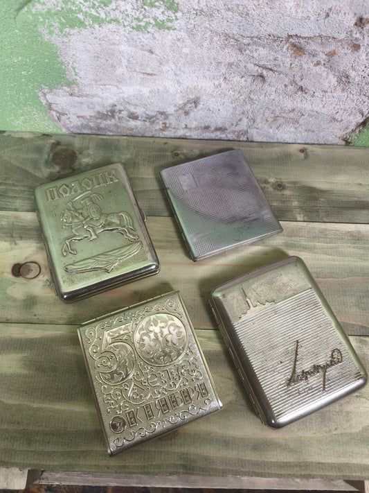 Soviet Cigarette Cases (Leningrad, October Revolution)