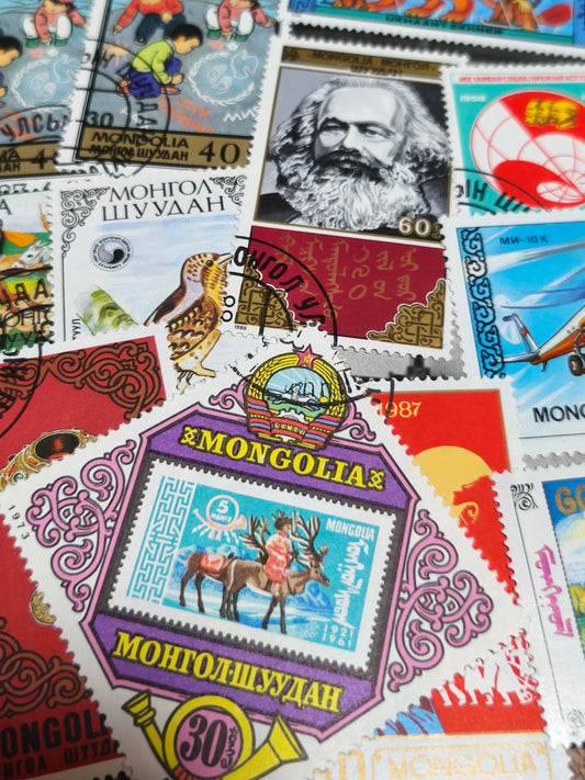 Mongolia — People’s Republic Stamp Set (10 pcs, space & nature themes)