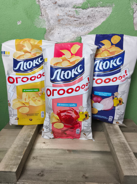 Ukrainian LUX Chips (Krab/Cheese/ Cream & Onion)