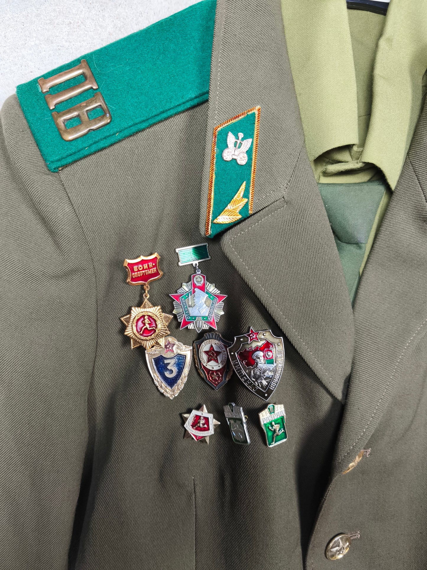 Soviet PV KGB Border Guard Dress Jacket+Shirt/Tie [52/4]