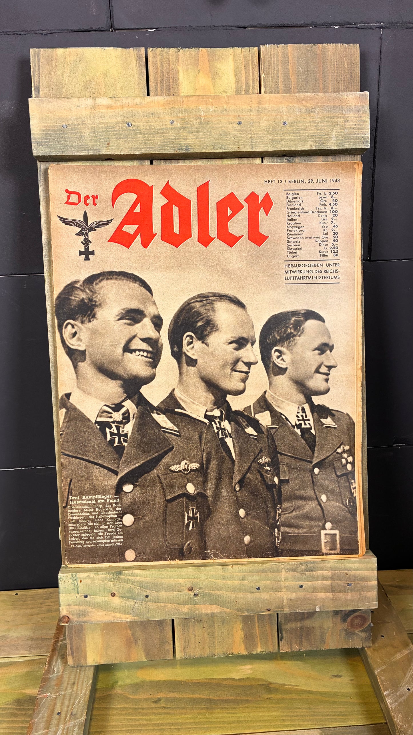 1939-'44 Der Adler Third Reich German Luftwaffe Magazine