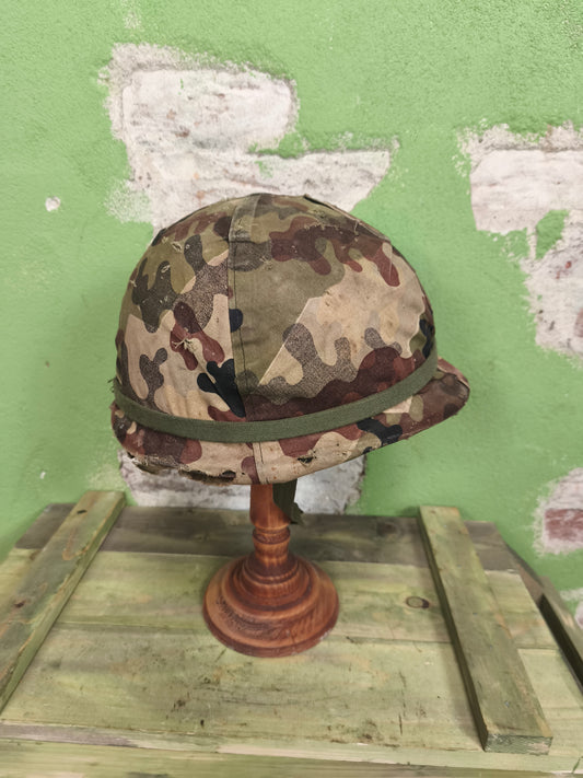 West German Bundeswehr M1 Metal Helmet + Reversible Amoeba Cover [56-58]