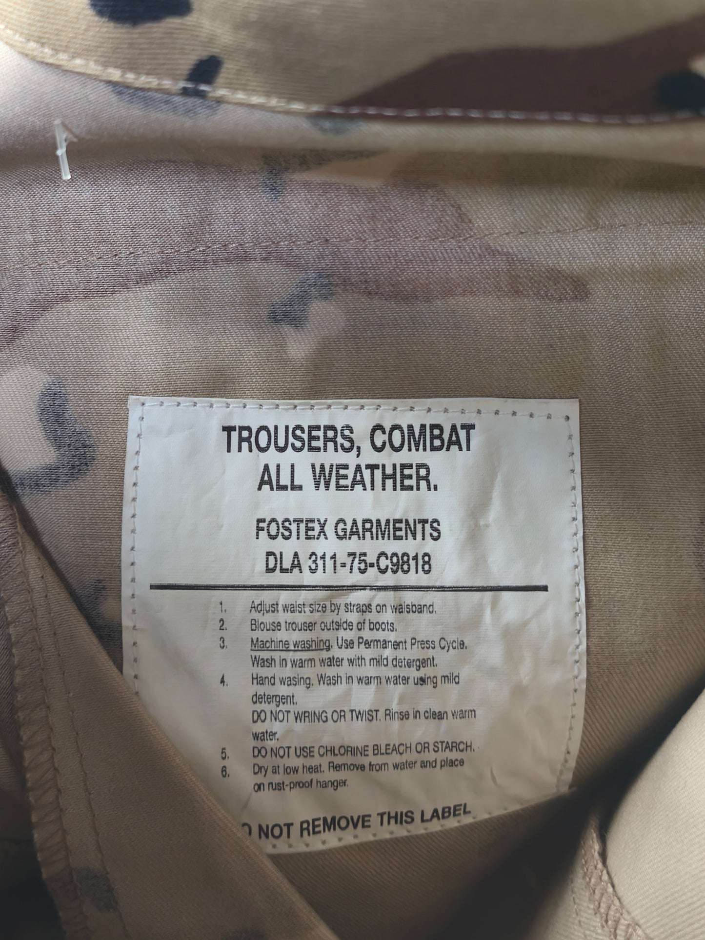 Fostex Desert 6 color Chocolate Cookie Combat Pants