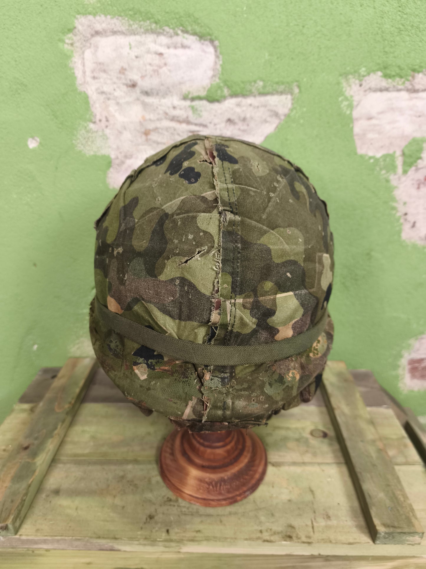 West German Bundeswehr M1 Metal Helmet + Reversible Amoeba Cover [56-58]