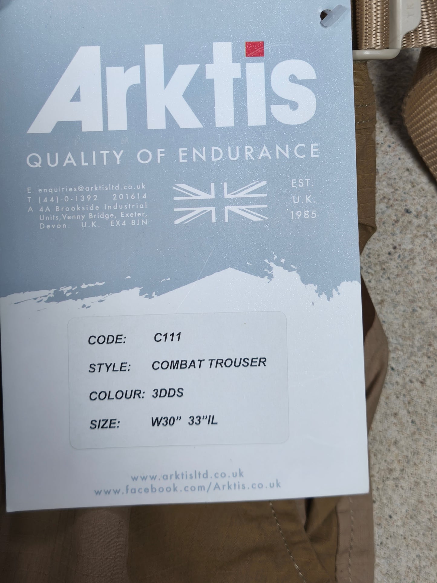 Arktis C111 3DDS Desert Combat Pants