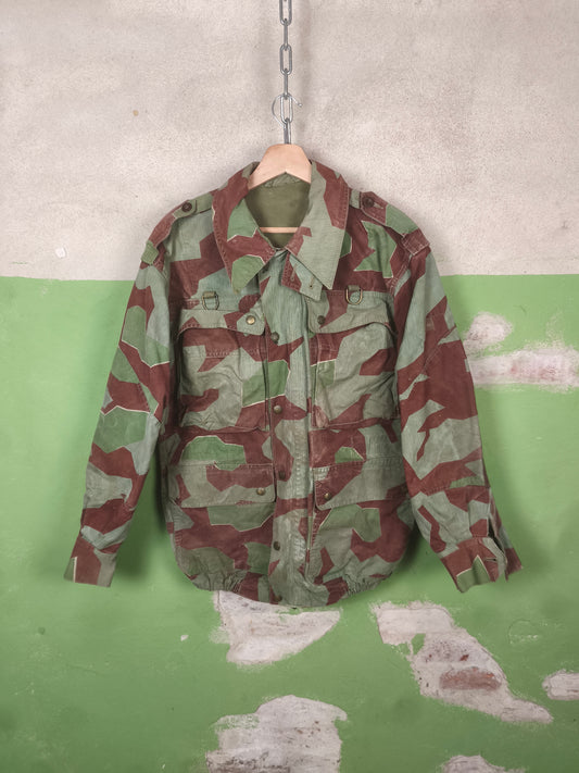 Issued 1956 West German Blue Splitternmuster Bundeswehr Army Jacket S-M Short/Regular