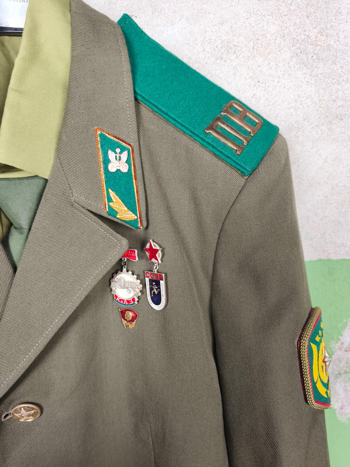 Soviet PV KGB Border Guard Dress Jacket+Shirt/Tie [52/4]