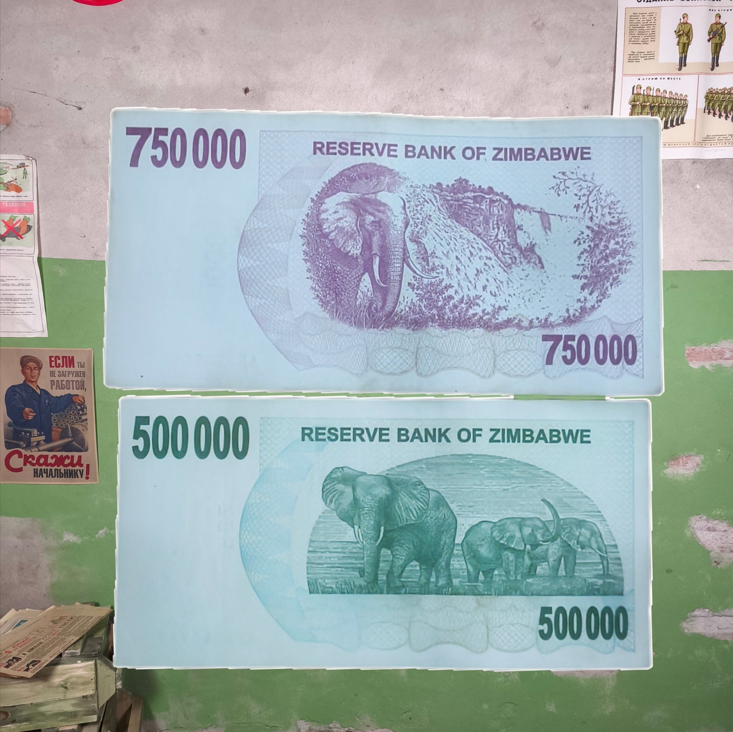 5+ Billion Zimbabwawe Dollars Hyperinflation Banknotes (Set of 5 Banknotes)