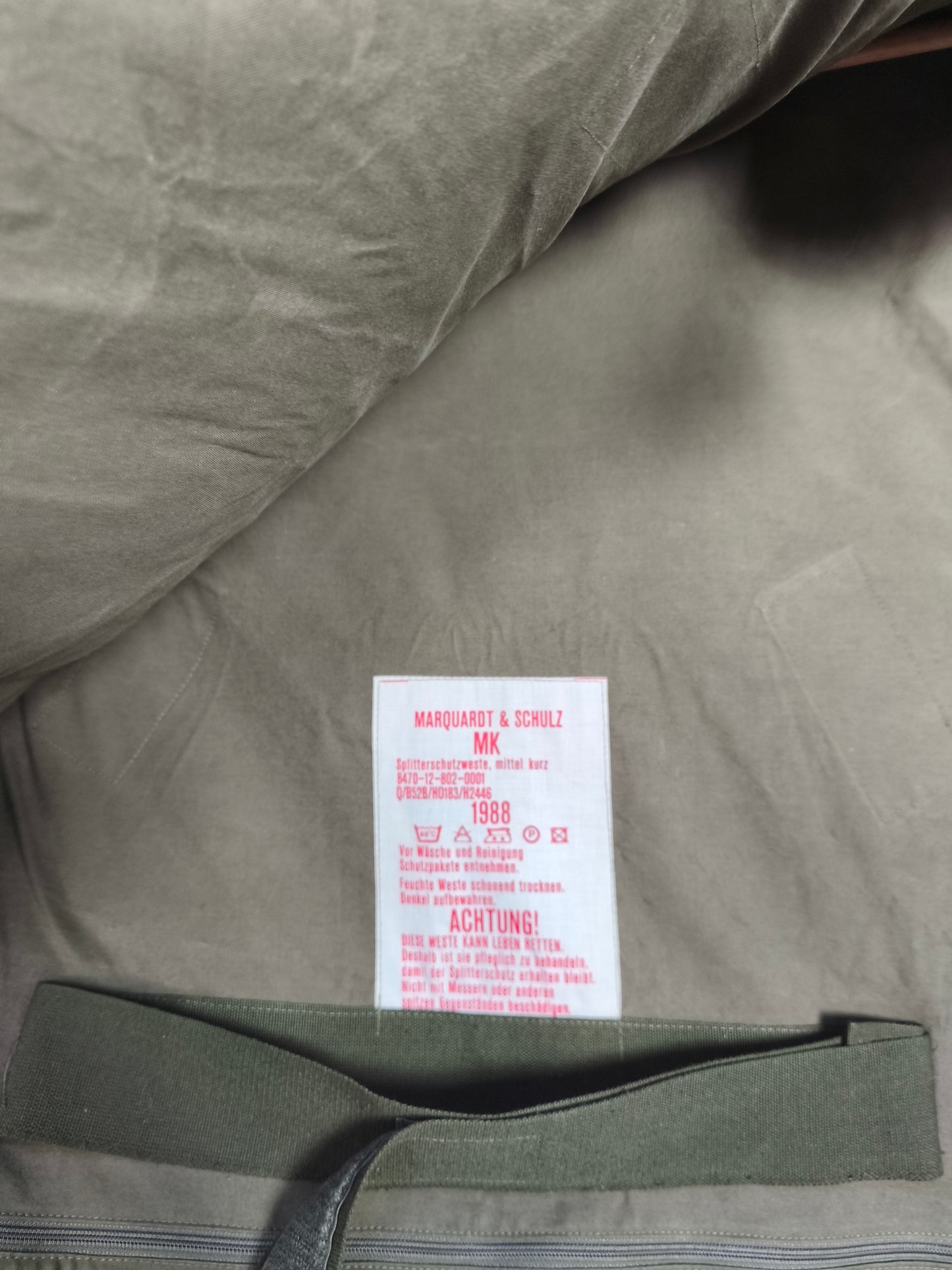 Issued German Flecktarn Flak Vest + Full Kevlar Inserts