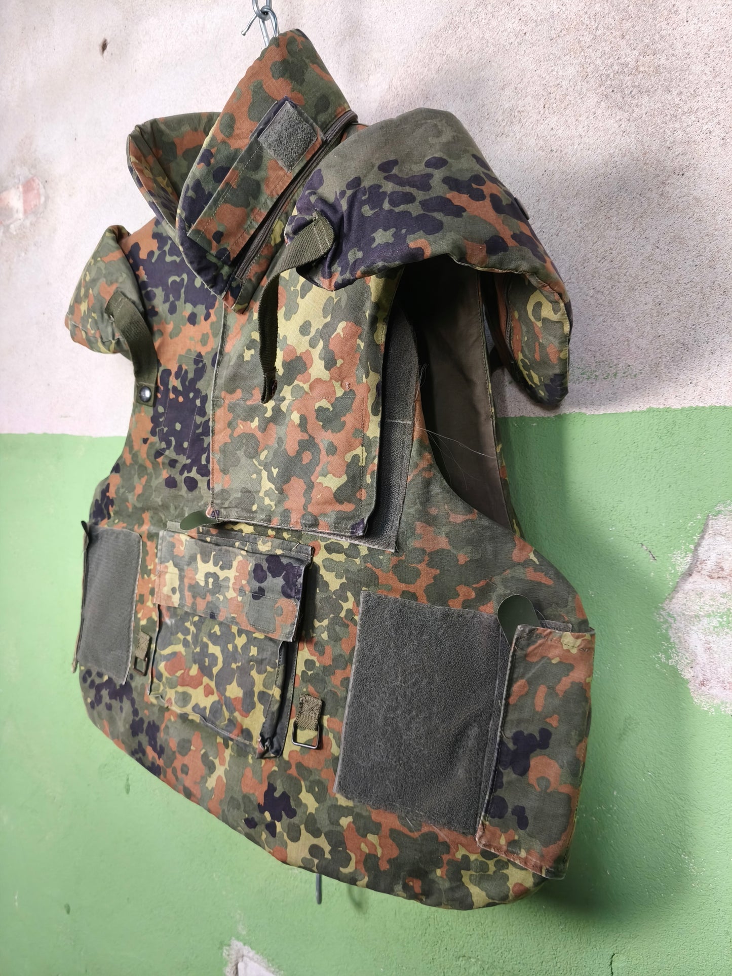 Issued German Flecktarn Flak Vest + Full Kevlar Inserts