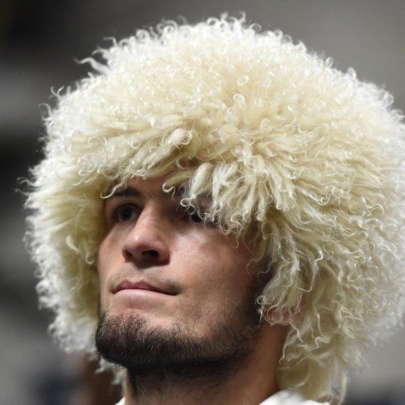 Dagestan Papakha Sheepskin Fur Hat- White