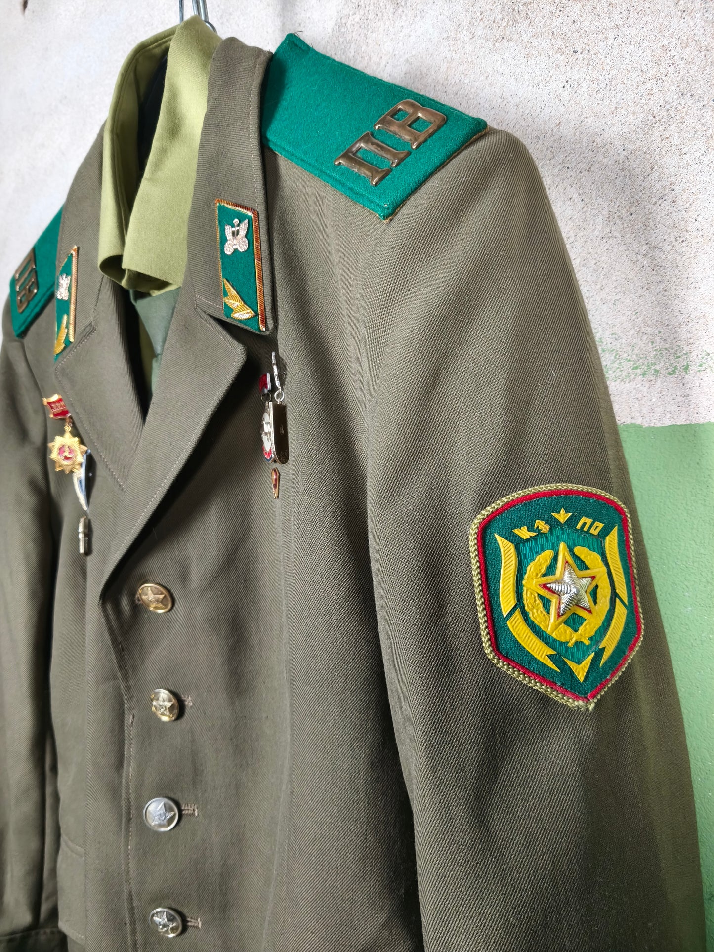 Soviet PV KGB Border Guard Dress Jacket+Shirt/Tie [52/4]