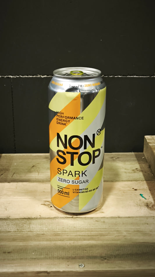 Ukrainian NON STOP SPARK Zero Sugar Energy Drink 0.5L [INTERNATIONAL SHIPPING]