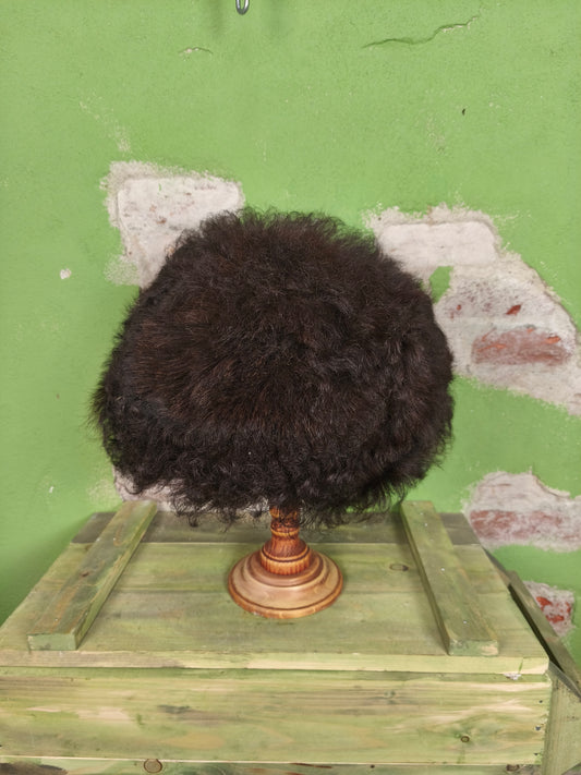 Dagestan Papakha Sheepskin Fur Hat- Brown/Black