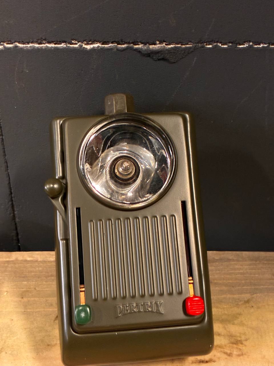 Cold War Era Pertrix Military Signal Flashlight Red & Green Filters & Signaling