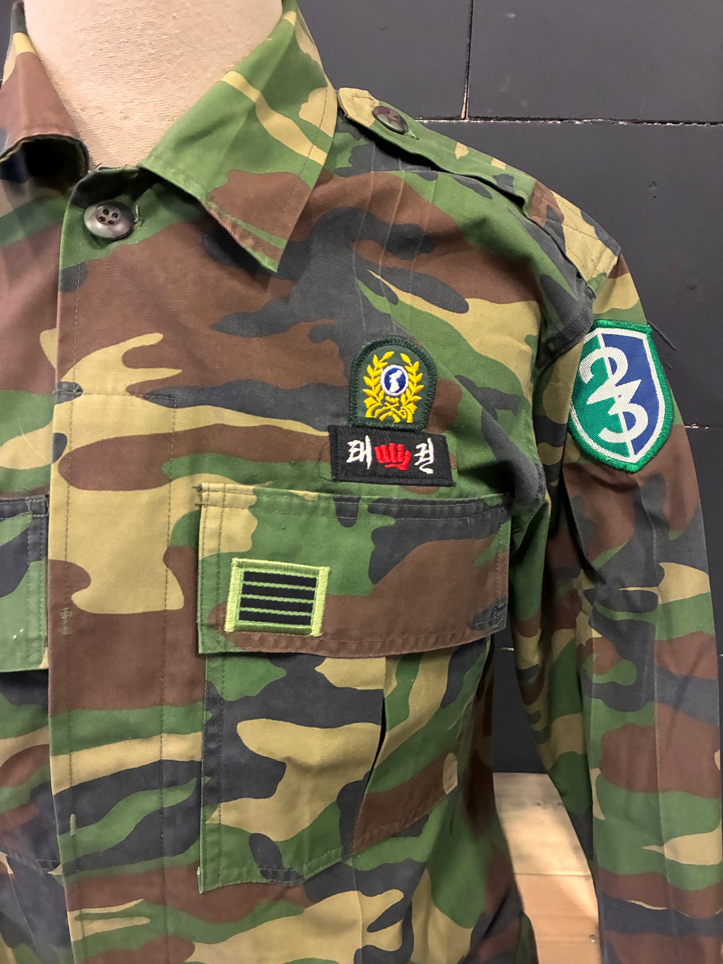 Issued South Korean Woodland Jackets / Patched