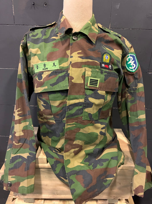 Issued South Korean Woodland Jackets / Patched