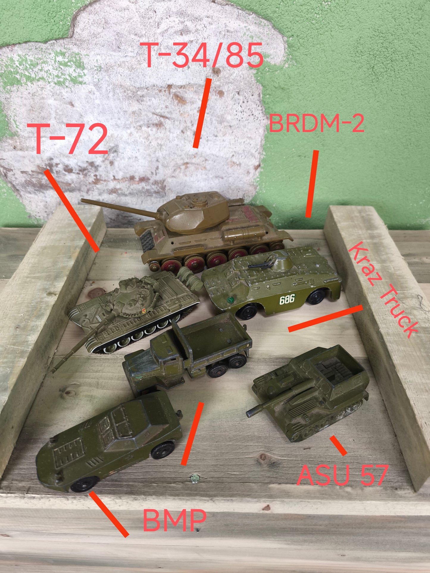 Soviet Metal Military Vehicle Toys