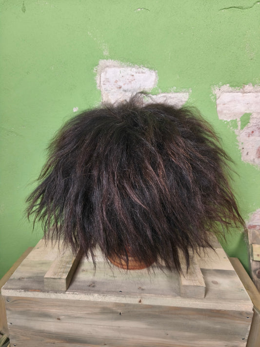 Dagestan Papakha Sheepskin Fur Hat- Brown/Black