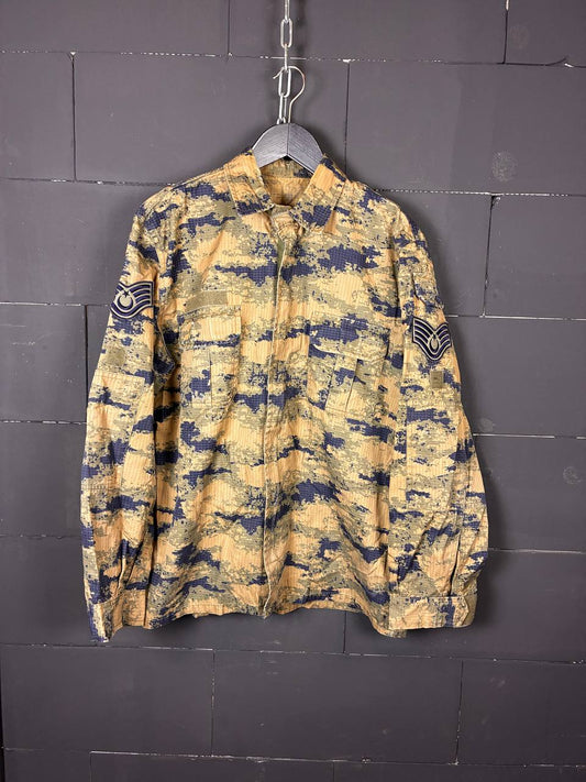 Issued Turkish Air Force T.H.K. Blue Camo Combat Jacket (50/6)