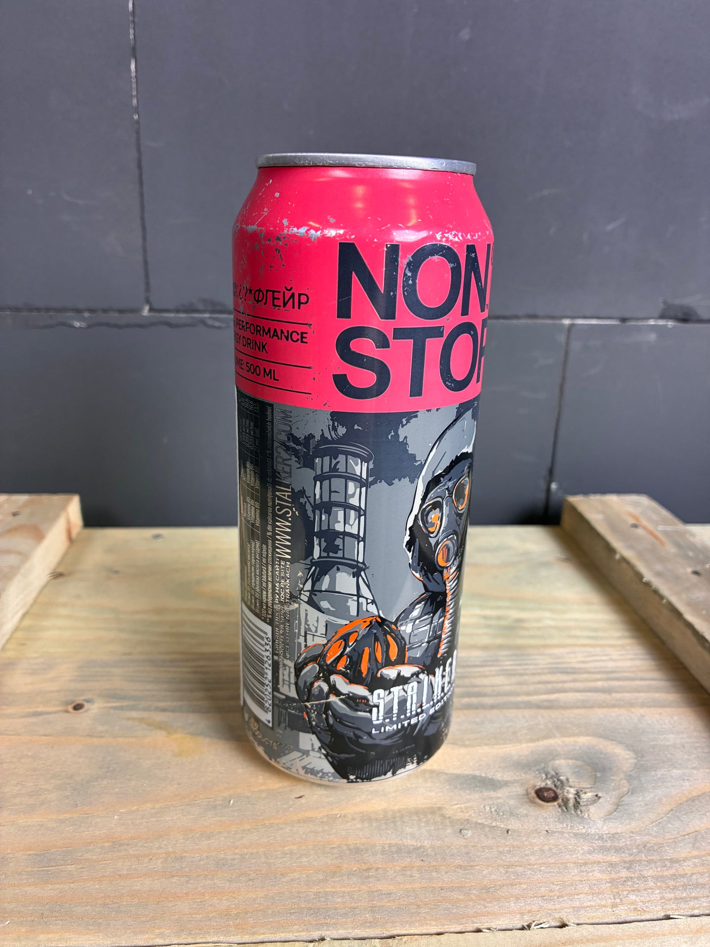 Ukrainian Energy Drink 'NON STOP' S.T.A.L.K.E.R. 2 Wild Berry Limited Edition 0.5L [INTERNATIONAL SHIPPING]