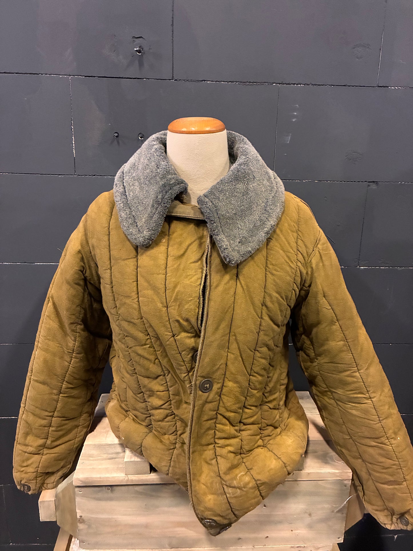 Issued Soviet Winter Liner with faux fur collar 48-2