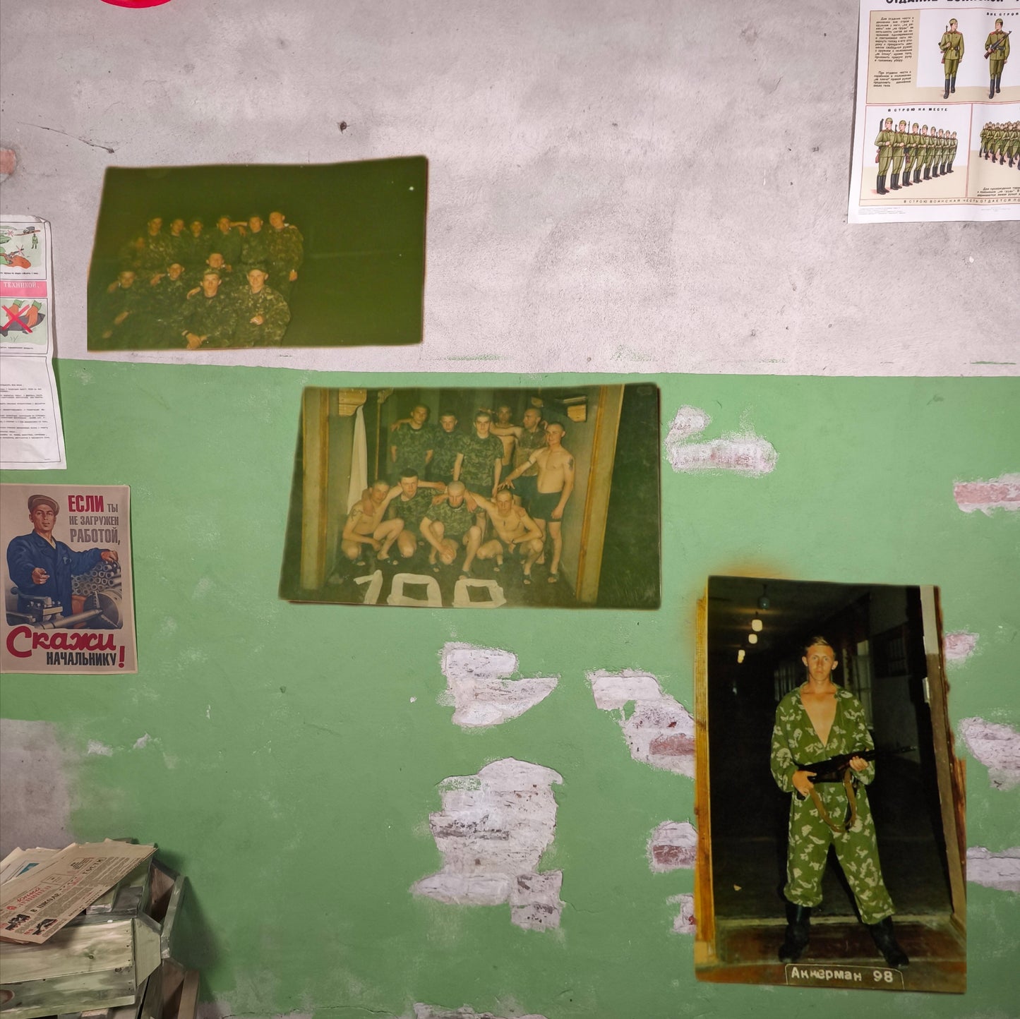Random Post-Soviet Ukrainian Army Photo Set Barracks Life 1998 (3 Photos)
