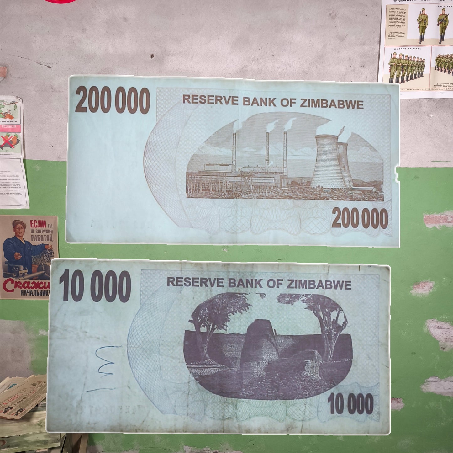 5+ Billion Zimbabwawe Dollars Hyperinflation Banknotes (Set of 5 Banknotes)