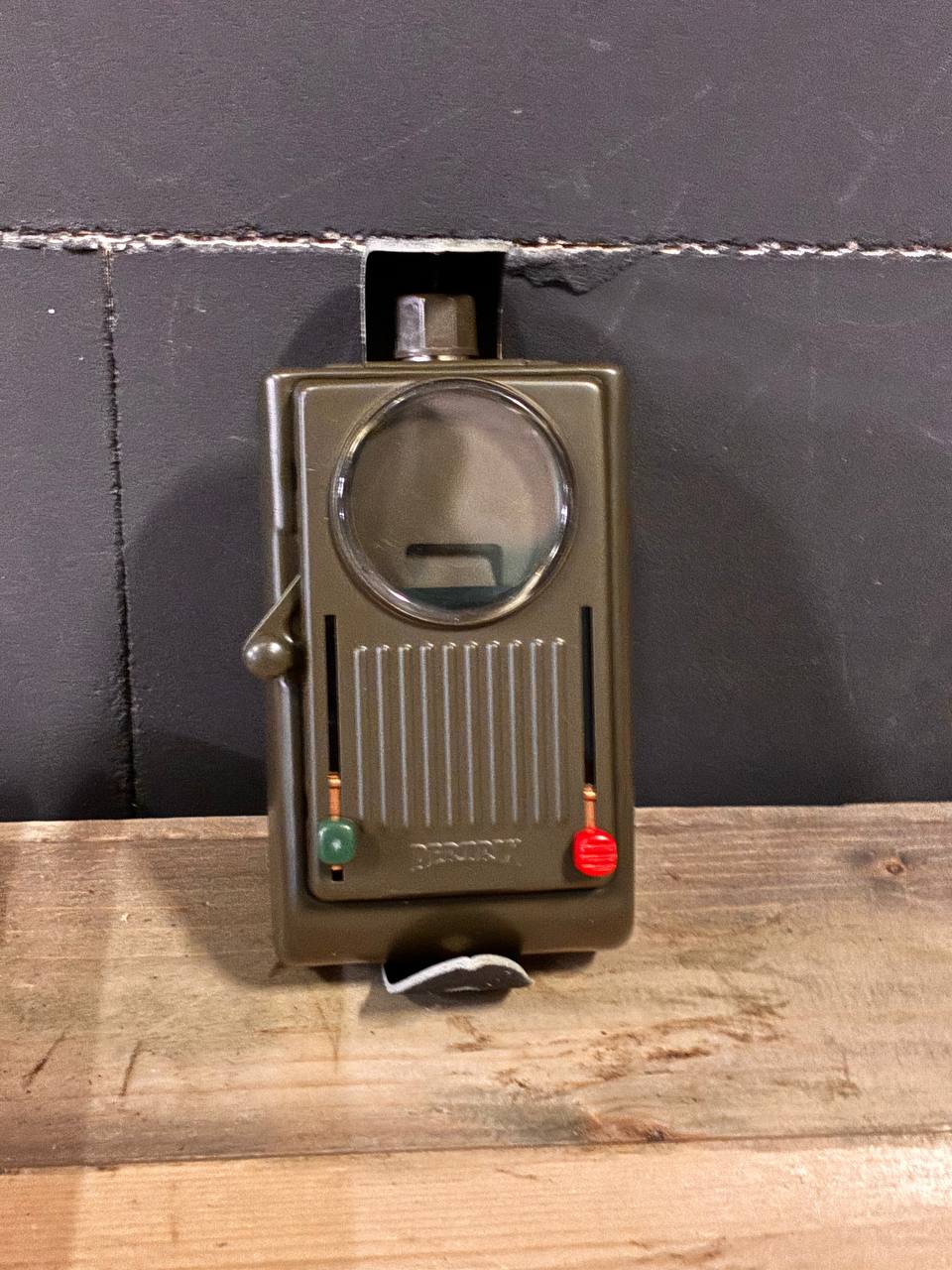 Cold War Era Pertrix Military Signal Flashlight Red & Green Filters & Signaling
