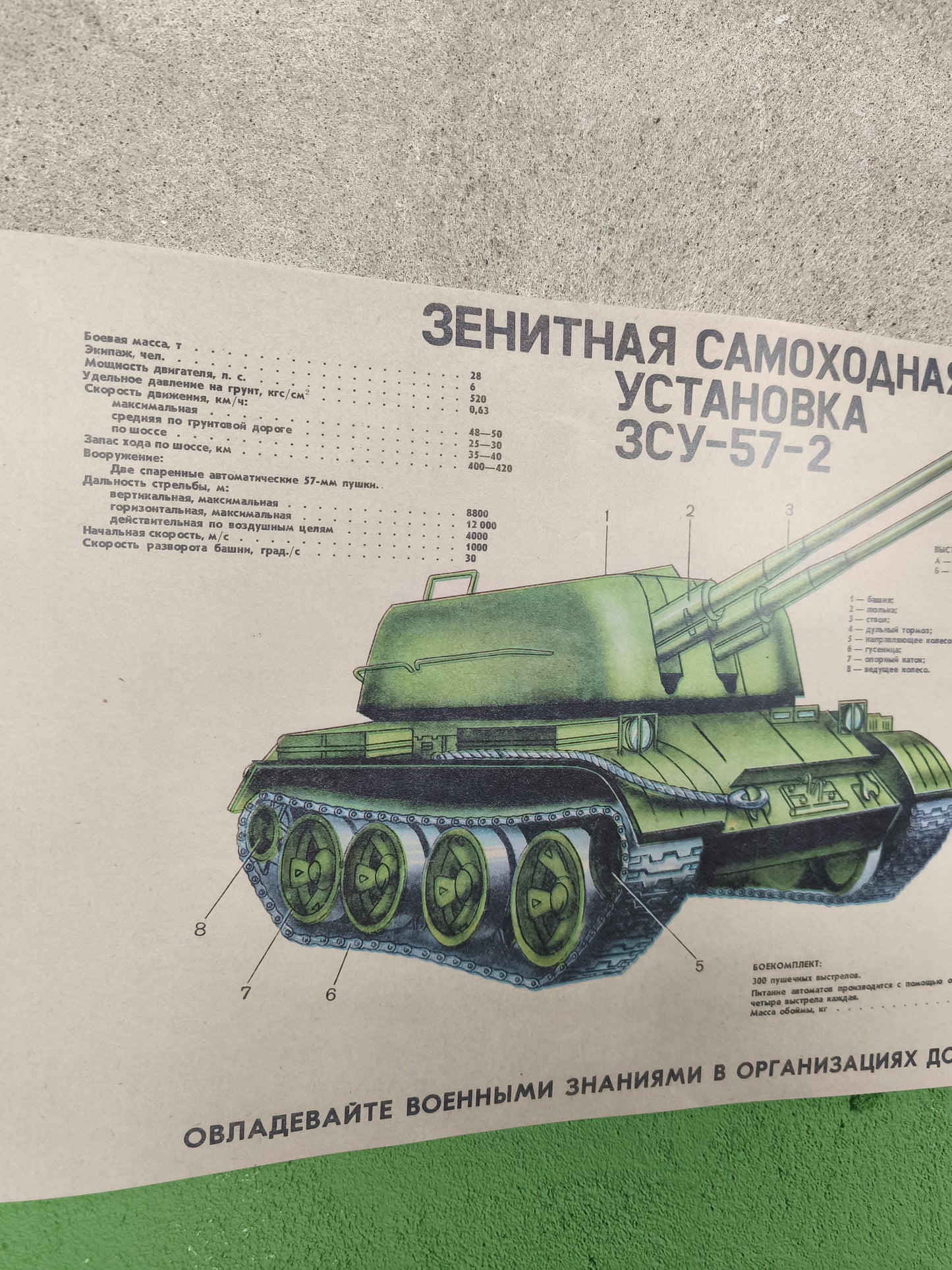Print: ZSU-57-2 Self Propelled Anti Aircraft Gun (SPAAG) A3 / 12 X 16"