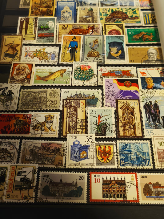 DDR Deutsche Demokratische Republik Mystery Stamp Set (10 Pieces)
