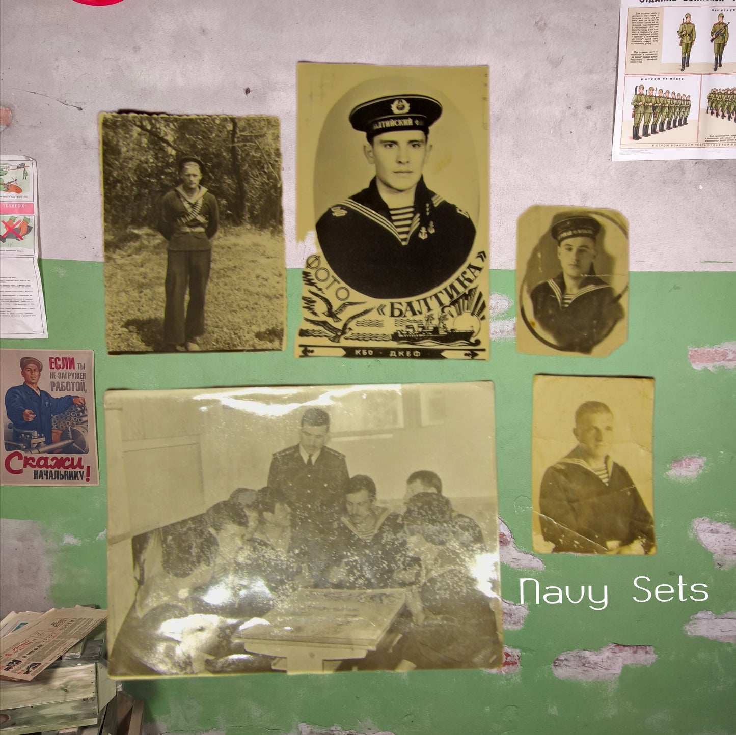 Original Random Soviet Navy Sailor Photo Bundle (Baltic Fleet Era) 5 Photos