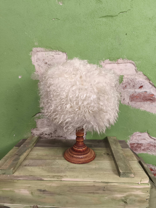 Dagestan Papakha Sheepskin Fur Hat- White
