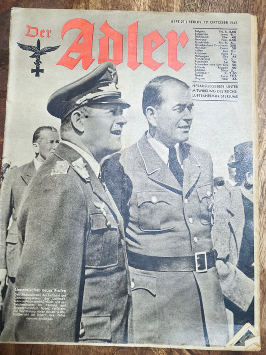 Der Adler 1939-'44 Third Reich German Luftwaffe Magazine