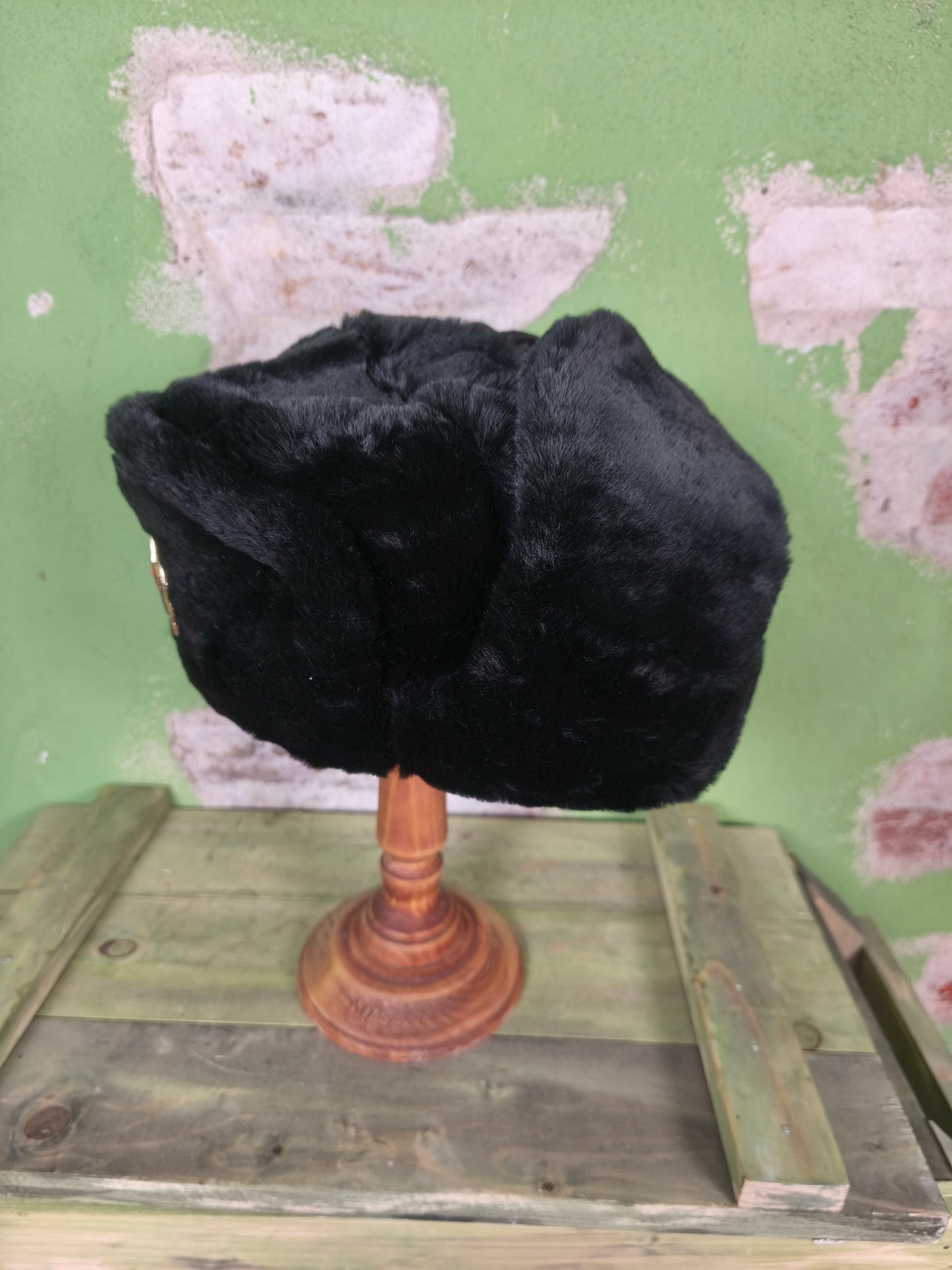 Belarussian Black Ushanka [Faux Fur] -62