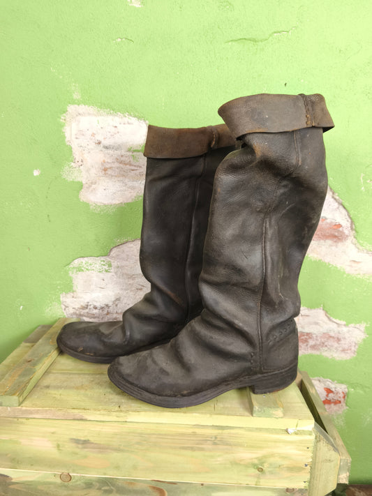 Early Soviet High Leather Boots